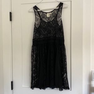 Free People black lace slip